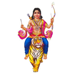 Lord Ayyappa With Tiger